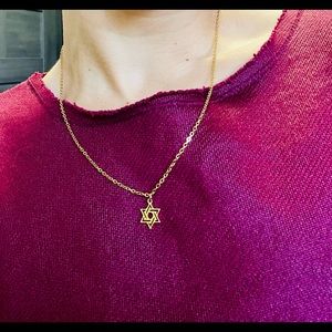 14K gold fill Star of David necklace